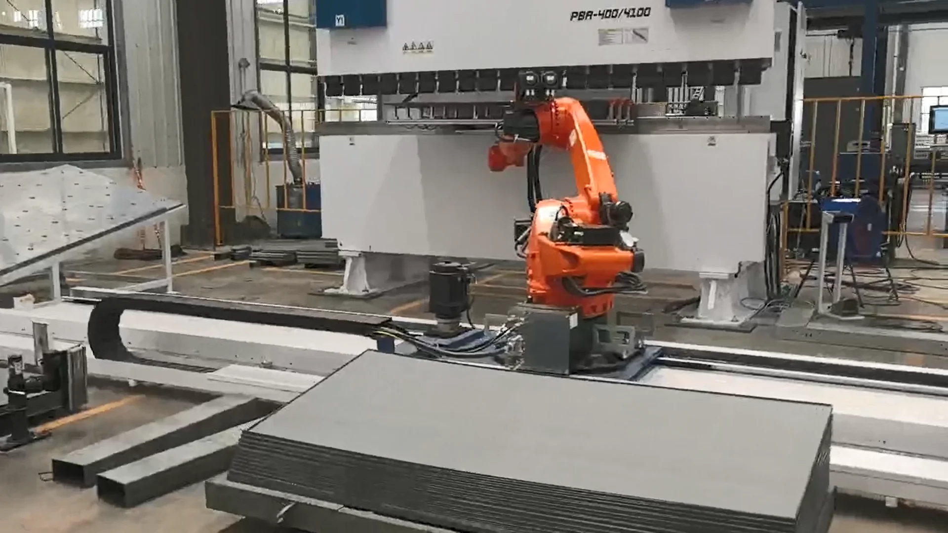 Sheet metal processing equipment in the partner manufacturing facility