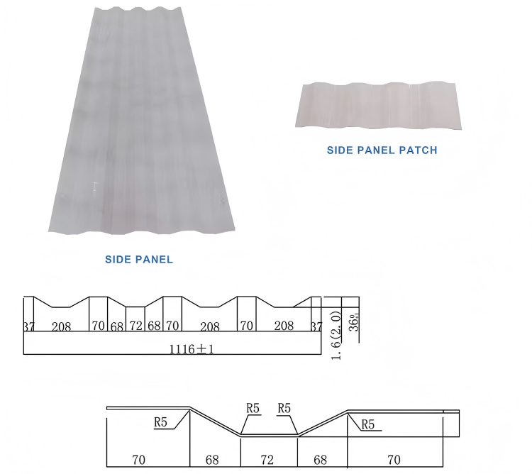 Container side panel replacement