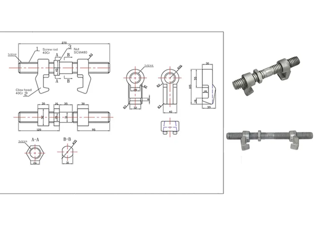 Container Bridge Fittings technical drawing