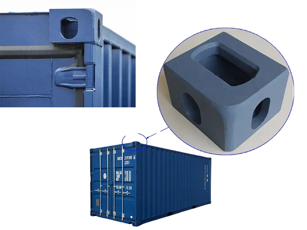 Container corner casting application