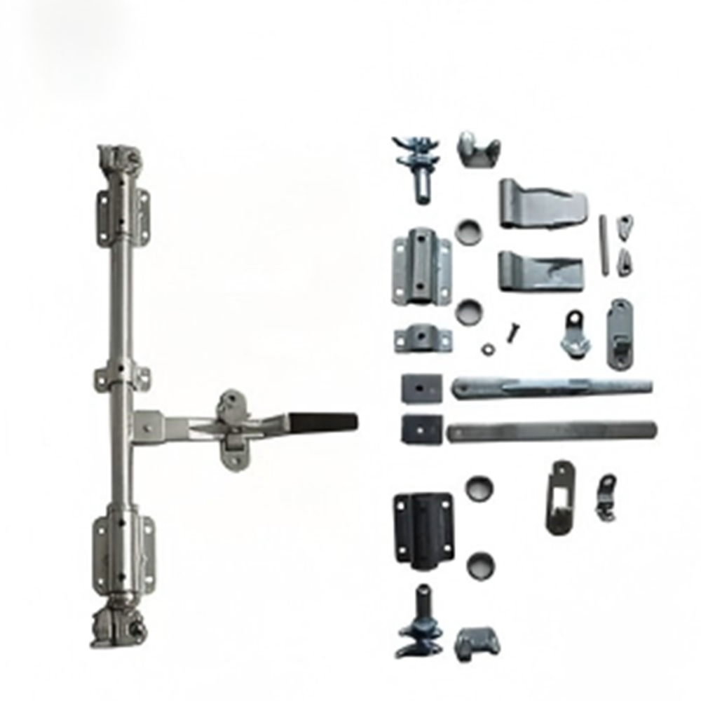 Complete container door locking gear set