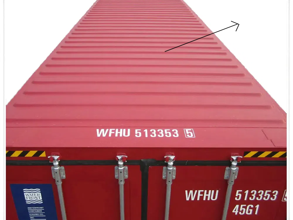 Container roof panel repair and installation application